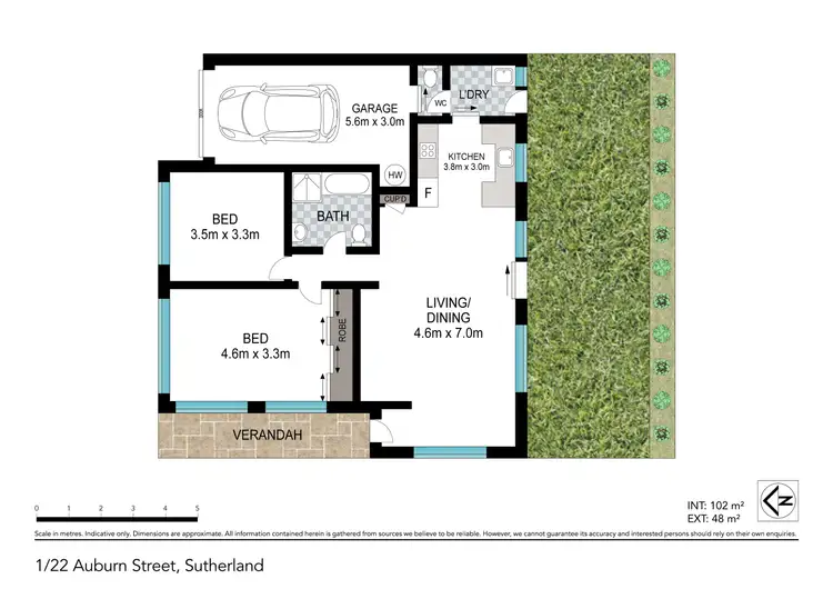 Floorplan of Homely villa listing, 1/22-24 Auburn Street, Sutherland NSW 2232
