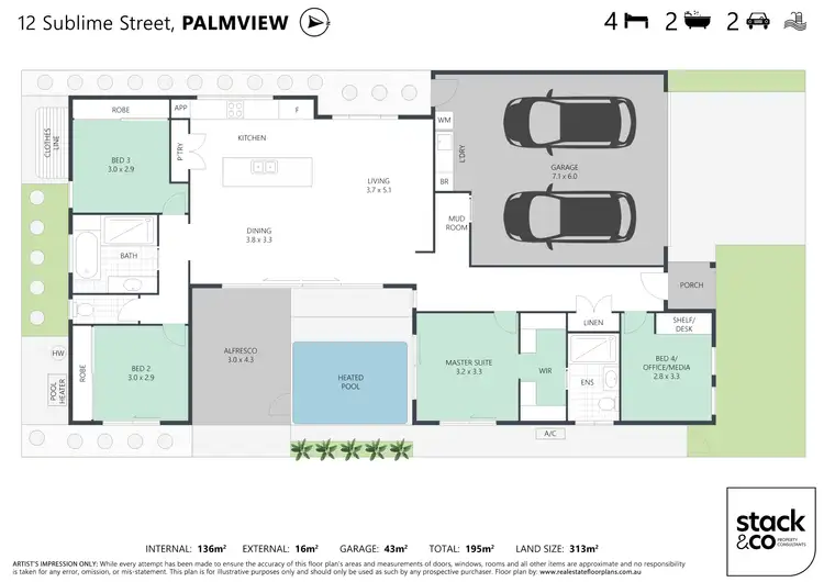 Floorplan of Homely house listing, 12 Sublime Street, Palmview QLD 4553