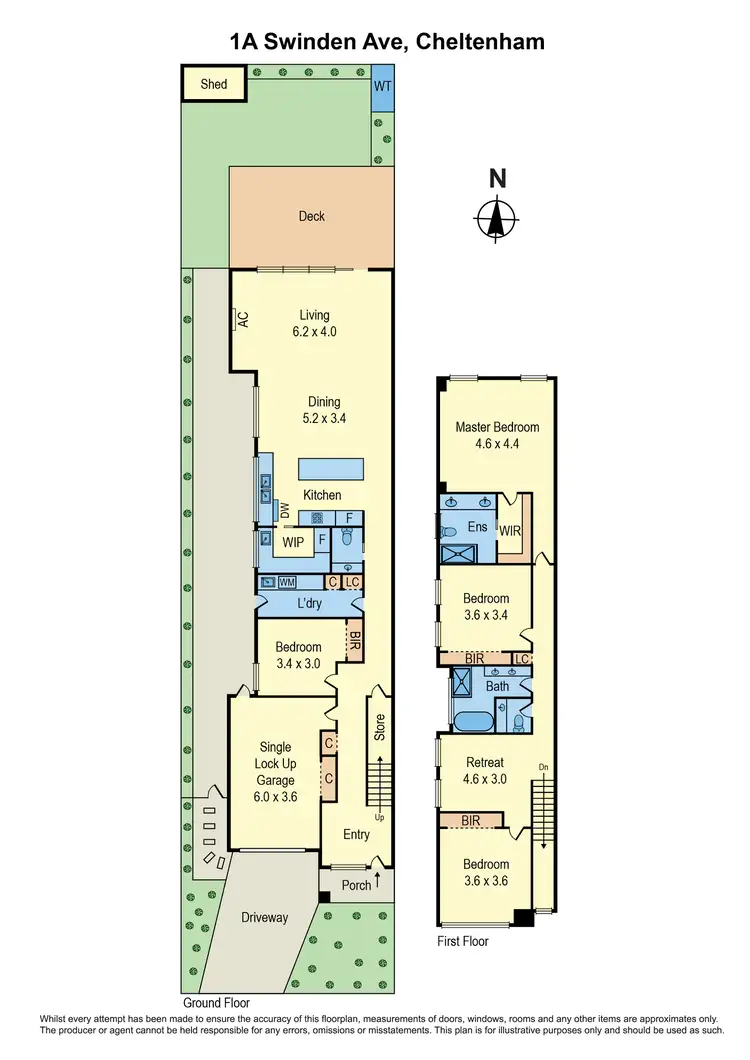 Floorplan of Homely townhouse listing, 1A Swinden Avenue, Cheltenham VIC 3192