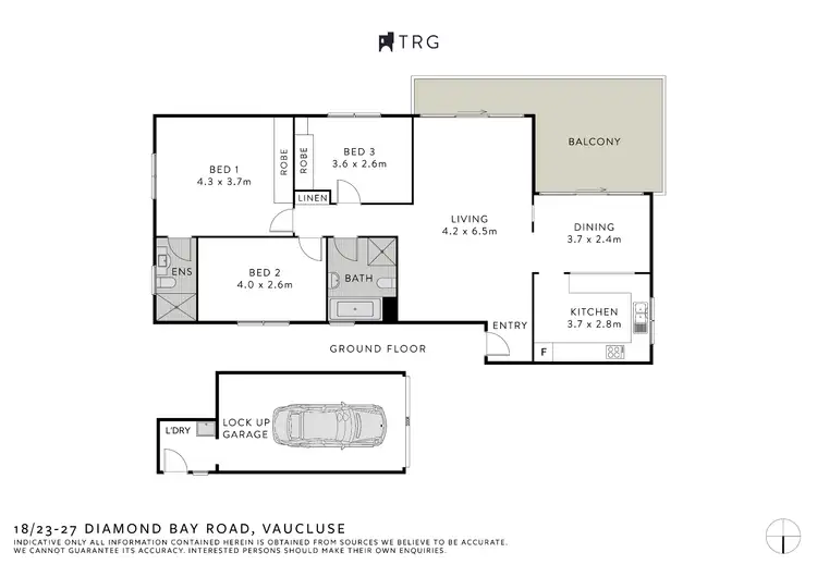 Floorplan of Homely apartment listing, 18/23-27 Diamond Bay Road, Vaucluse NSW 2030