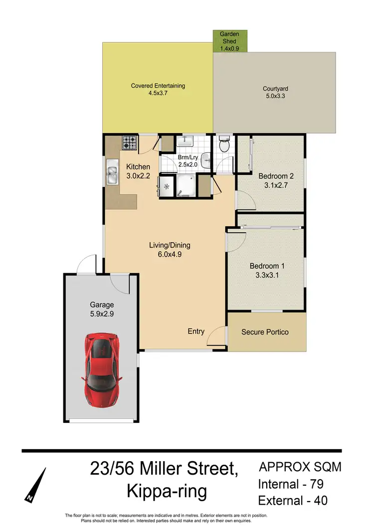 Floorplan of Homely villa listing, 23/56 Miller Street, Kippa-Ring QLD 4021