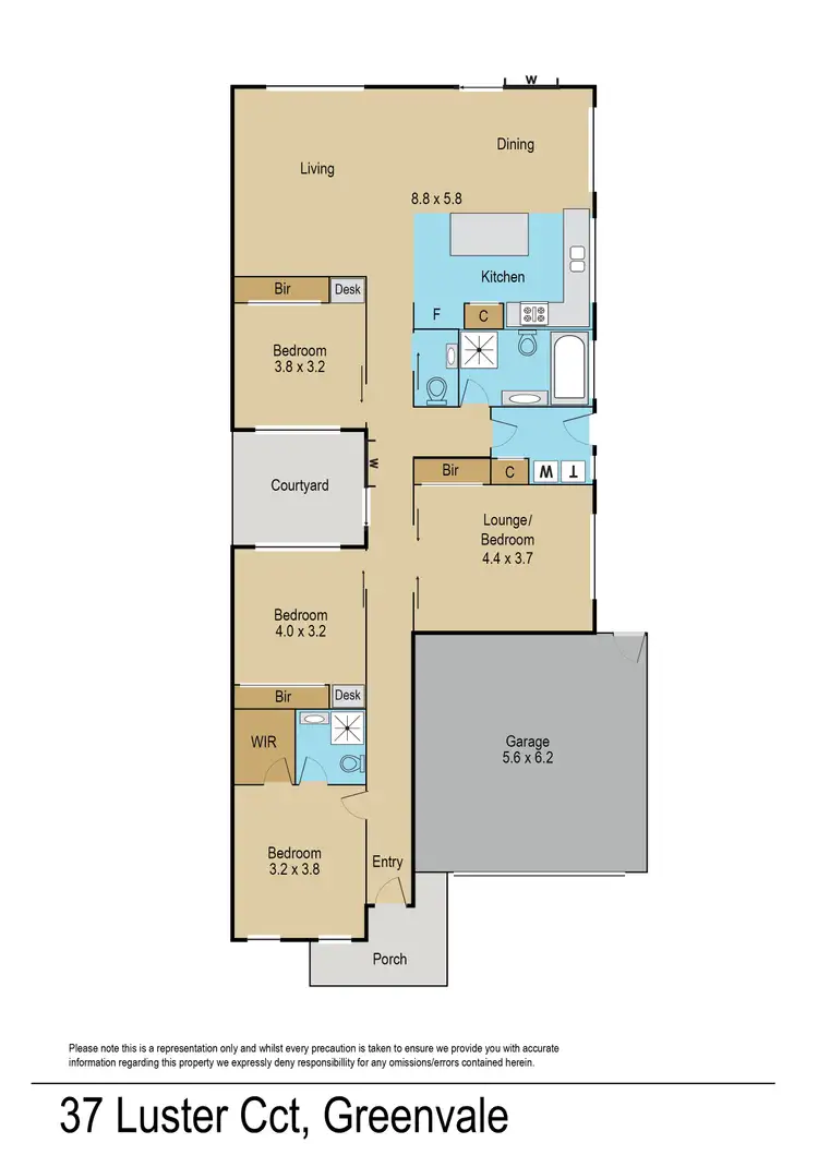 Floorplan of Homely house listing, 37 Luster Circuit, Greenvale VIC 3059