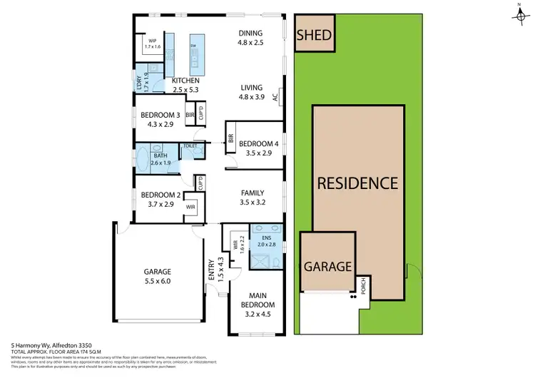 Floorplan of Homely house listing, 5 Harmony Way, Alfredton VIC 3350