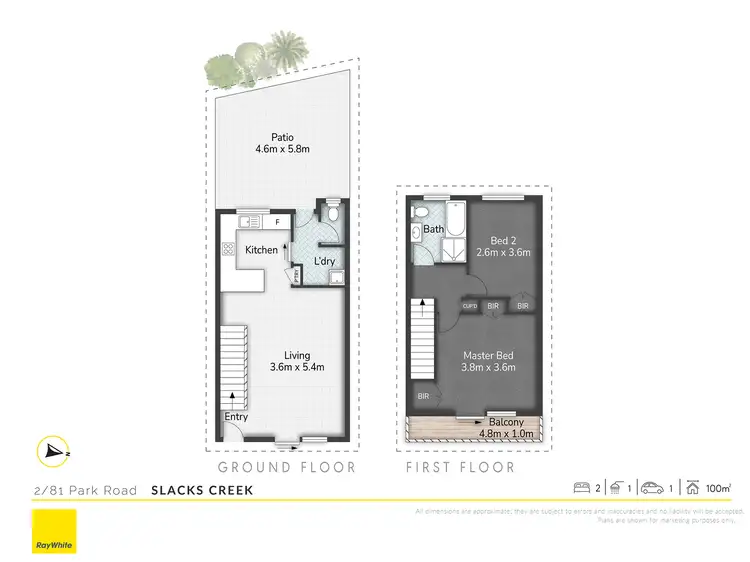 Floorplan of Homely townhouse listing, 2/81 Park Road, Slacks Creek QLD 4127