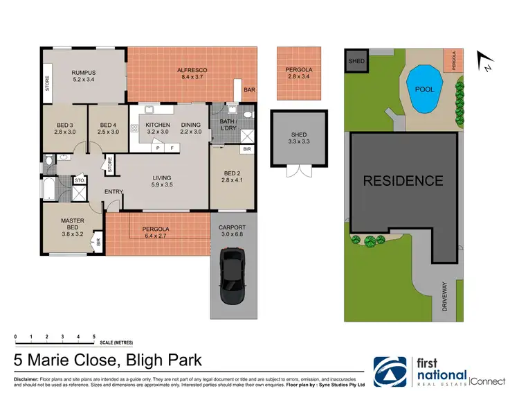 Floorplan of Homely house listing, 5 Marie Close, Bligh Park NSW 2756