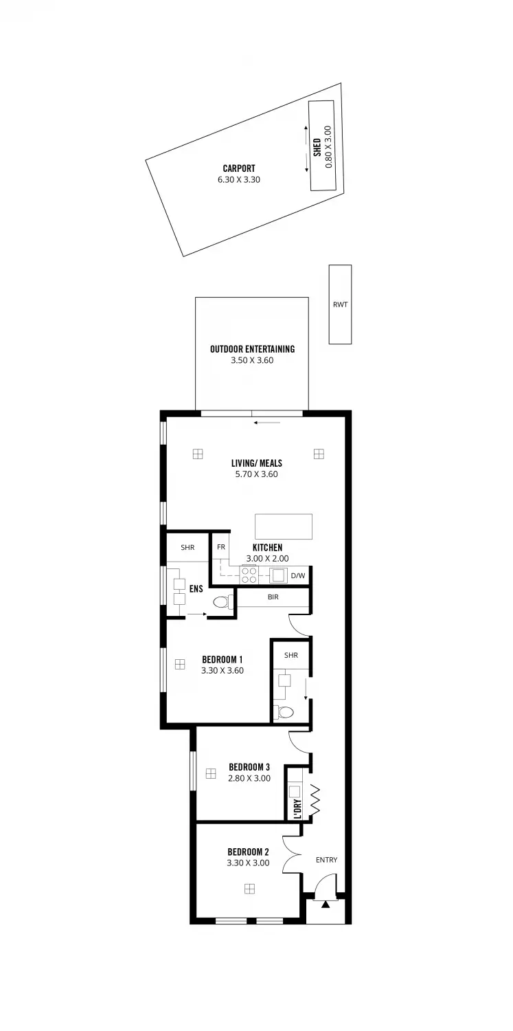Floorplan of Homely house listing, 2E Zante Grove, Park Holme SA 5043