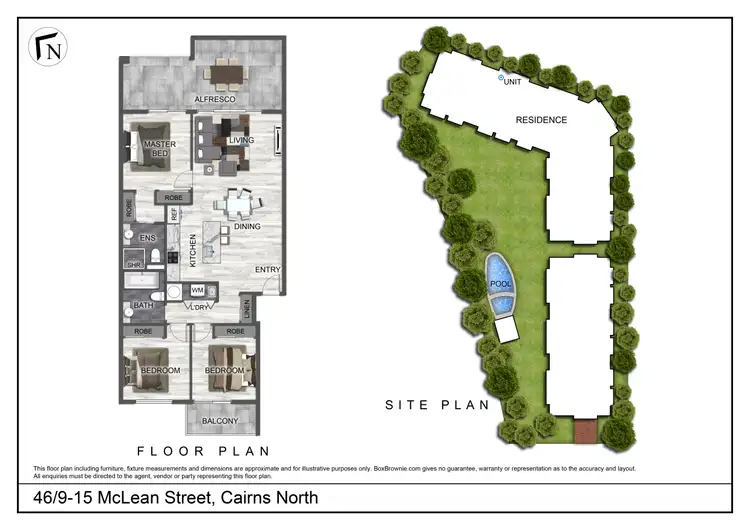 Floorplan of Homely apartment listing, 46/9-15 Mclean Street, Cairns North QLD 4870