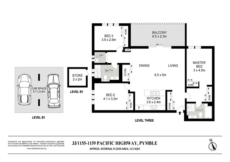 Floorplan of Homely apartment listing, 33/1155-1159 Pacific Highway, Pymble NSW 2073