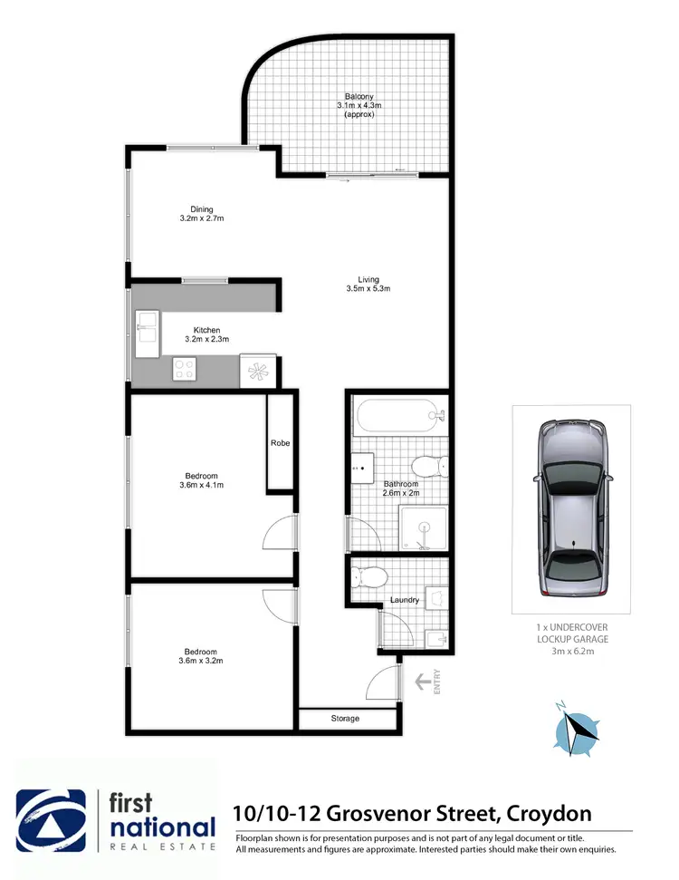Floorplan of Homely apartment listing, 10/10-12 Grosvenor Street, Croydon NSW 2132