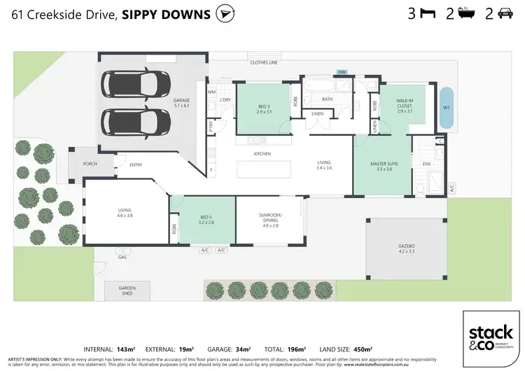 Floorplan of Homely house listing, 61 Creekside Drive, Sippy Downs QLD 4556