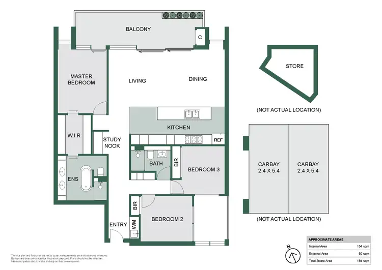 Floorplan of Homely apartment listing, 304/1 Finishline View, Floreat WA 6014