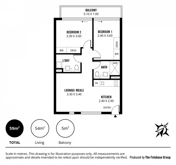 Floorplan of Homely apartment listing, 402/235-237 Pirie Street, Adelaide SA 5000