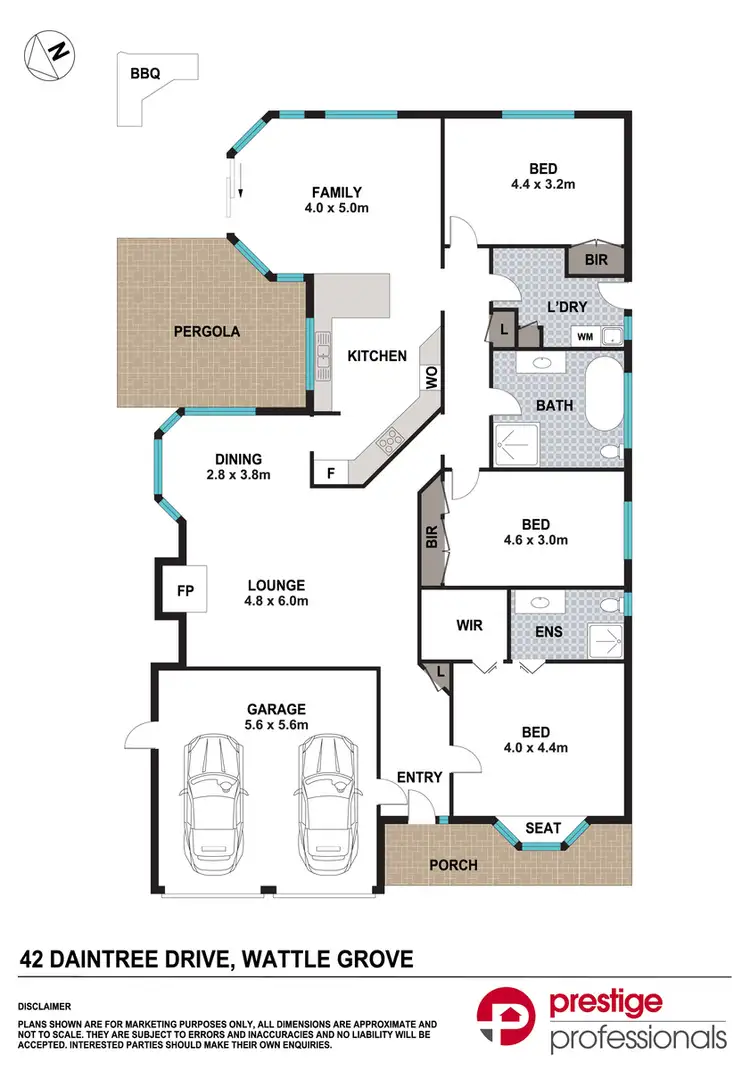 Floorplan of Homely house listing, 42 Daintree Drive, Wattle Grove NSW 2173
