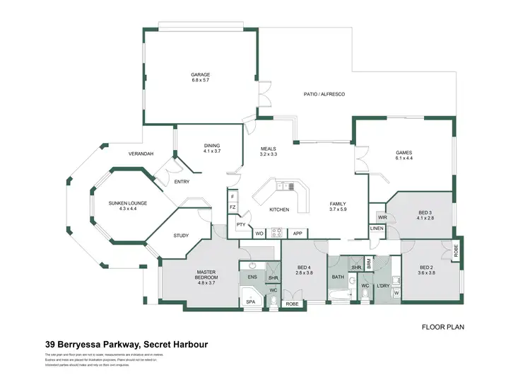 Floorplan of Homely house listing, 39 Berryessa Parkway, Secret Harbour WA 6173