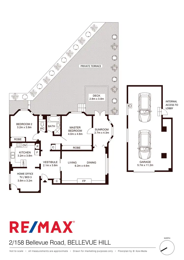 Floorplan of Homely apartment listing, 2/158 Bellevue Road, Bellevue Hill NSW 2023