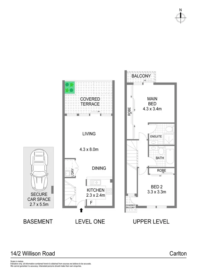 Floorplan of Homely apartment listing, 14/2 Willison Road, Carlton NSW 2218
