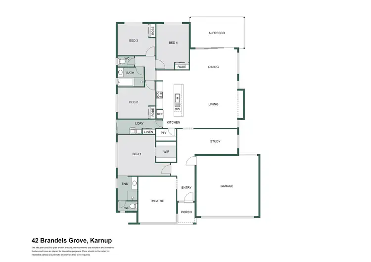 Floorplan of Homely house listing, 42 Brandeis Grove, Karnup WA 6176