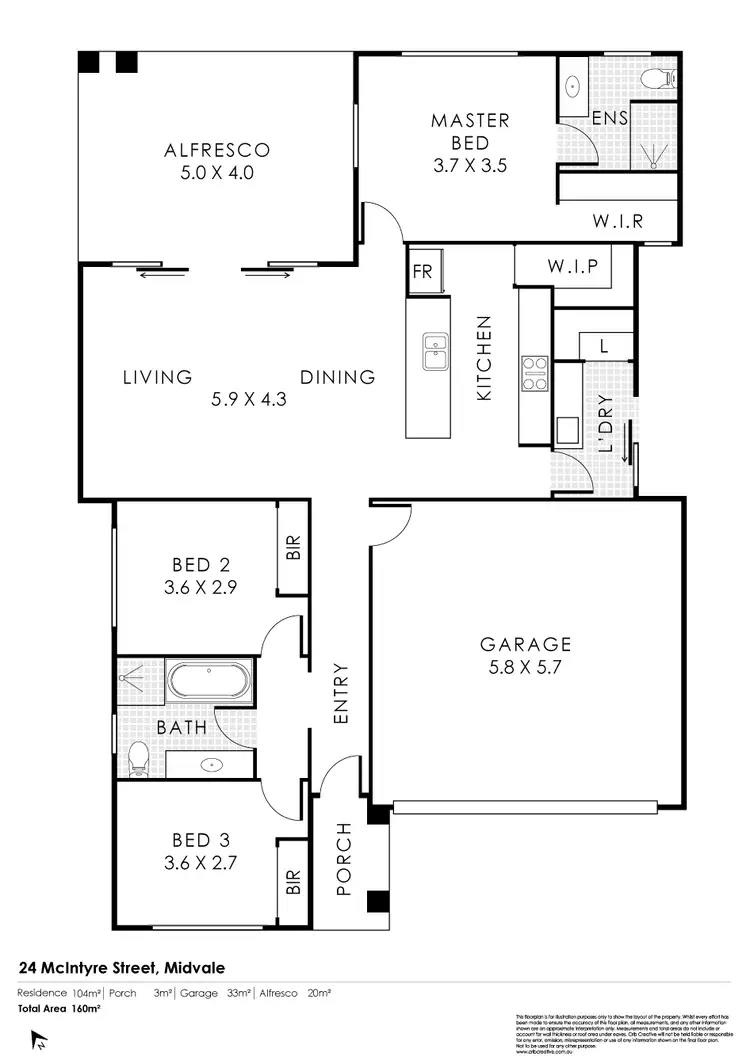 Floorplan of Homely house listing, 24 McIntyre Street, Midvale WA 6056