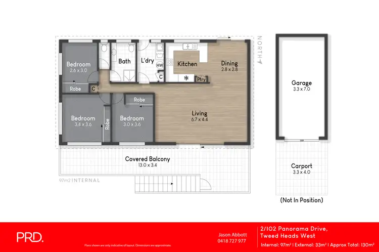 Floorplan of Homely semi-detached listing, 2/102 Panorama Drive, Tweed Heads West NSW 2485