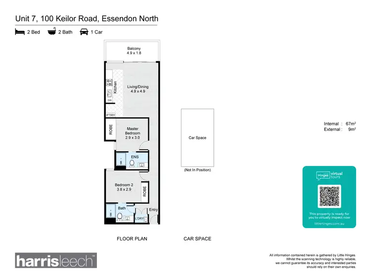 Floorplan of Homely apartment listing, 7/94-100 Keilor Road, Essendon VIC 3040