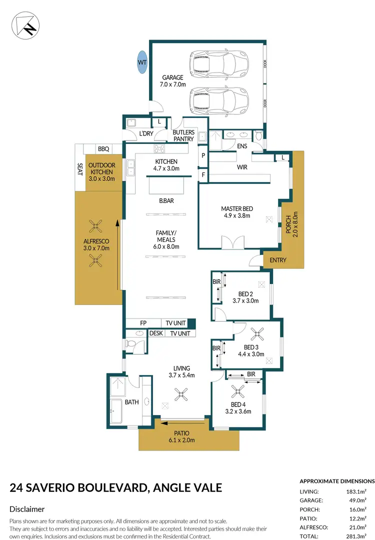 Floorplan of Homely house listing, 24 Saverio Boulevard, Angle Vale SA 5117