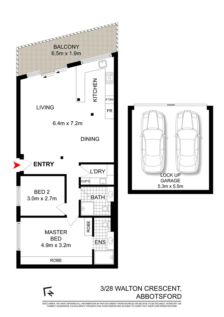 Floorplan of Homely apartment listing, 3/28 Walton Crescent, Abbotsford NSW 2046