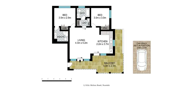 Floorplan of Homely unit listing, 1/102C Melton Road, Nundah QLD 4012
