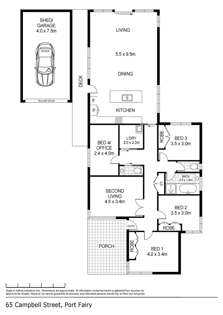 Floorplan of Homely house listing, 65 Campbell Street, Port Fairy VIC 3284