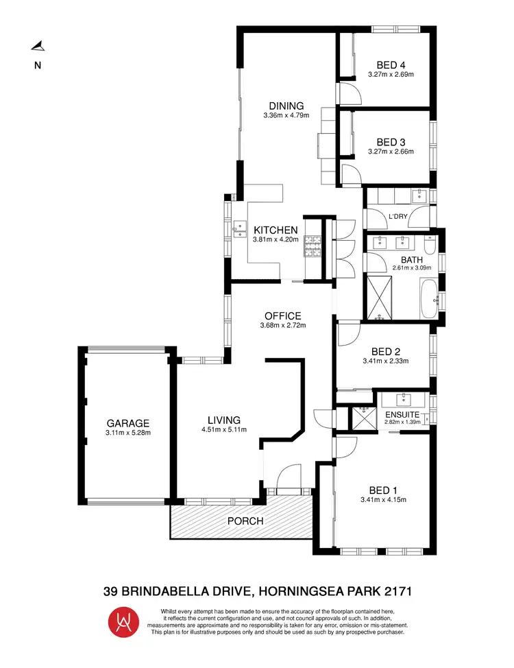 Floorplan of Homely house listing, 39 Brindabella Drive, Horningsea Park NSW 2171