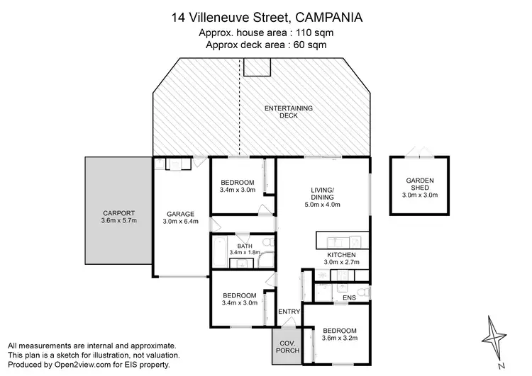 Floorplan of Homely house listing, 14 Villeneuve Street, Campania TAS 7026