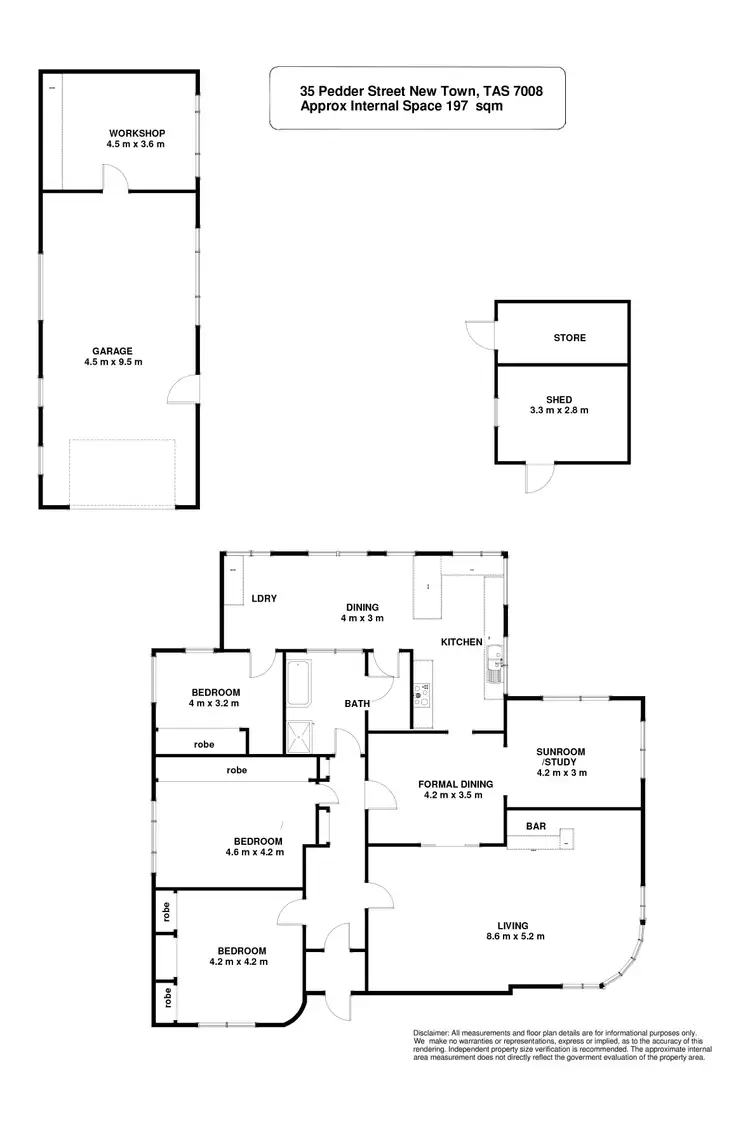 Floorplan of Homely house listing, 35 Pedder Street, New Town TAS 7008