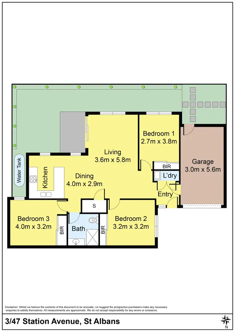 Floorplan of Homely unit listing, 3/47 Station Avenue, St Albans VIC 3021
