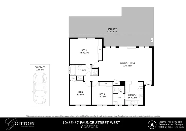 Floorplan of Homely unit listing, 10/85-87 Faunce Street West, Gosford NSW 2250