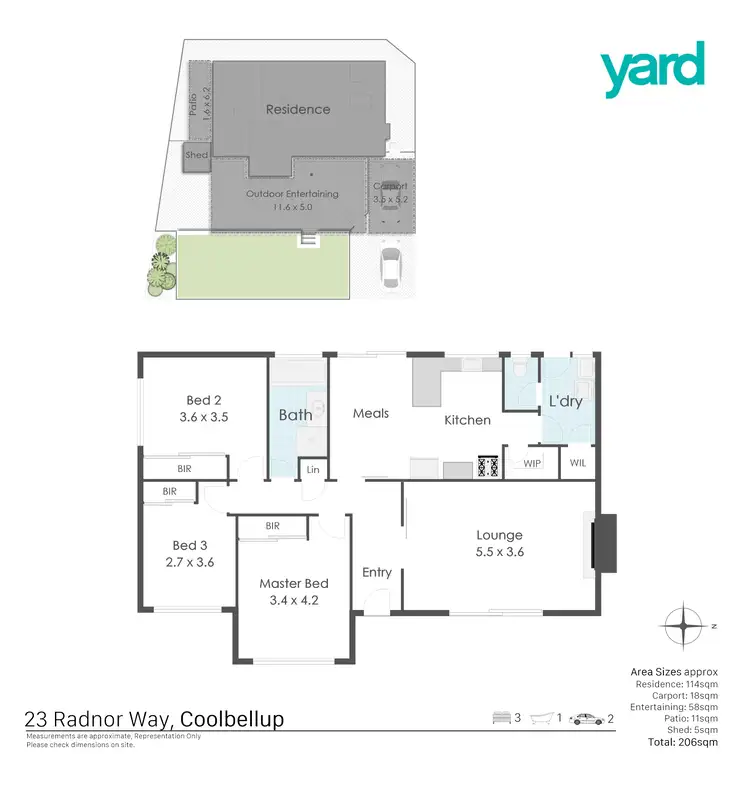 Floorplan of Homely house listing, 23 Radnor Way, Coolbellup WA 6163