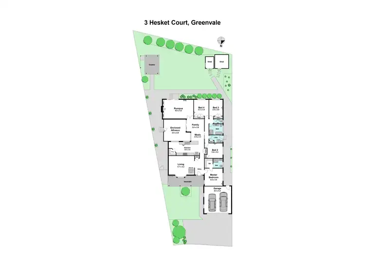 Floorplan of Homely house listing, 3 Hesket Court, Greenvale VIC 3059