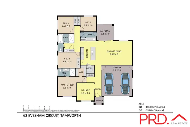Floorplan of Homely house listing, 62 Evesham Circuit, Tamworth NSW 2340