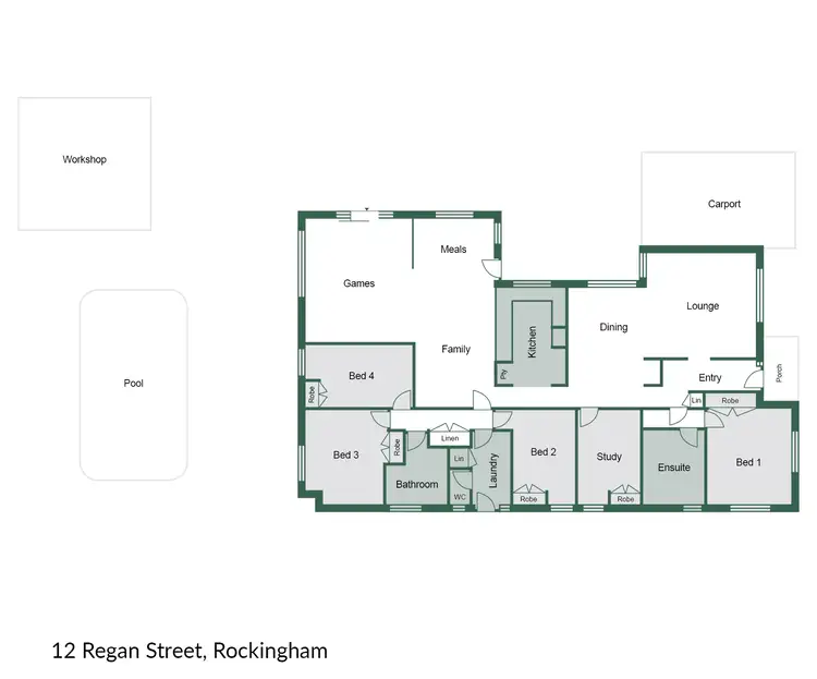Floorplan of Homely house listing, 12 Regan Street, Rockingham WA 6168