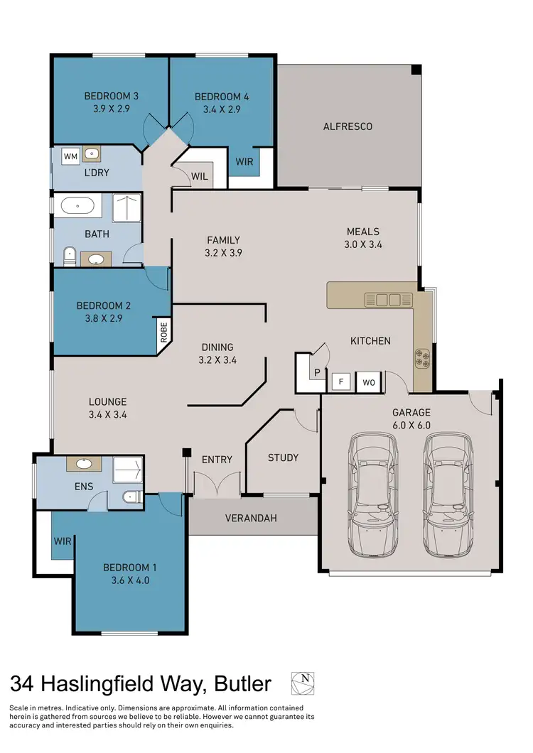 Floorplan of Homely house listing, 34 Haslingfield Way, Butler WA 6036