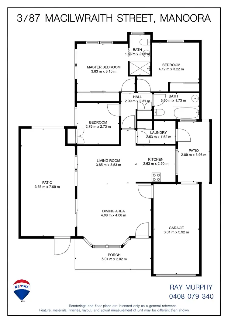 Floorplan of Homely unit listing, 3/87 Macilwraith Street, Manoora QLD 4870