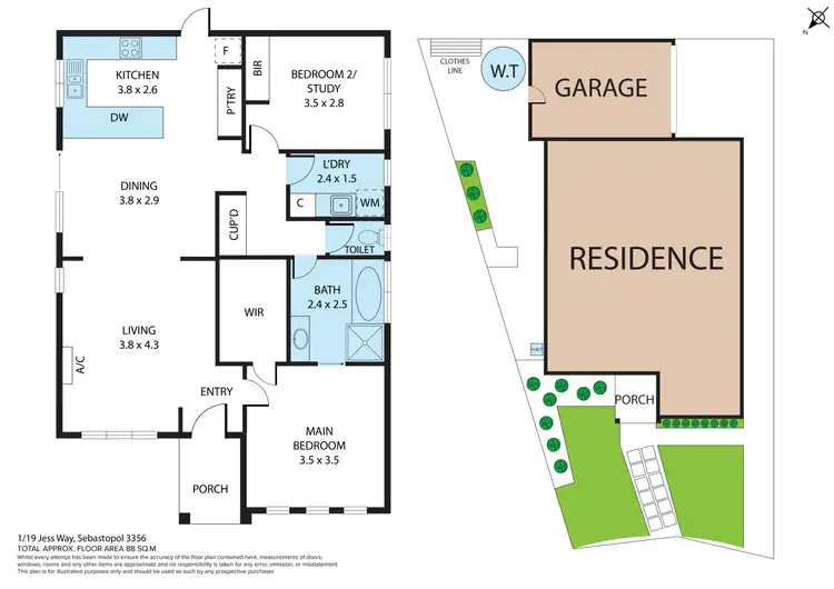 Floorplan of Homely townhouse listing, 1/19 Jess Way, Sebastopol VIC 3356