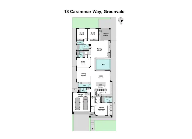 Floorplan of Homely house listing, 18 Carramar Way, Greenvale VIC 3059
