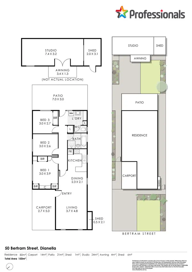 Floorplan of Homely house listing, 50 Bertram Street, Dianella WA 6059
