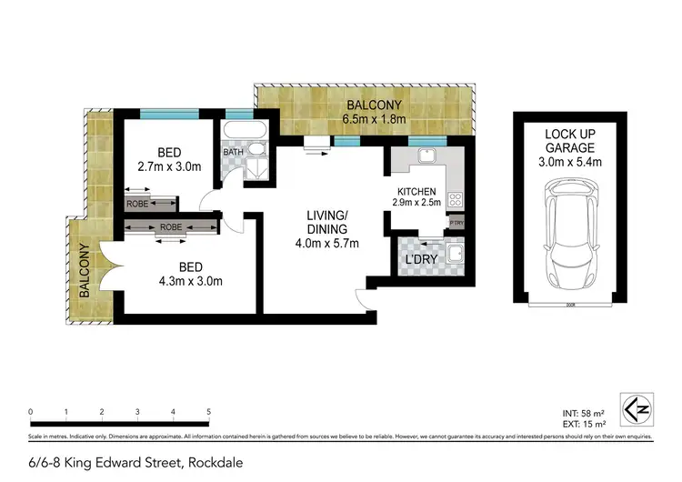 Floorplan of Homely apartment listing, 6/8-10 King Edward Street, Rockdale NSW 2216