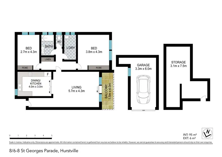 Floorplan of Homely apartment listing, 8/6 St Georges Parade, Hurstville NSW 2220