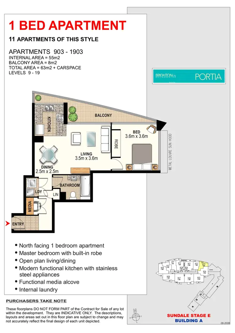 Floorplan of Homely apartment listing, 1703/2 Aqua Street, Southport QLD 4215