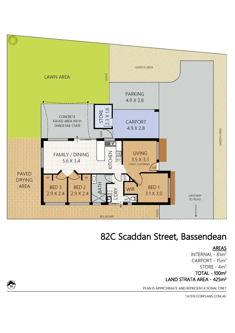 Floorplan of Homely house listing, 82C Scaddan Street, Bassendean WA 6054