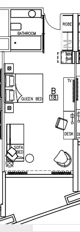 Floorplan of Homely apartment listing, 259/1A Glenelg Street, South Brisbane QLD 4101