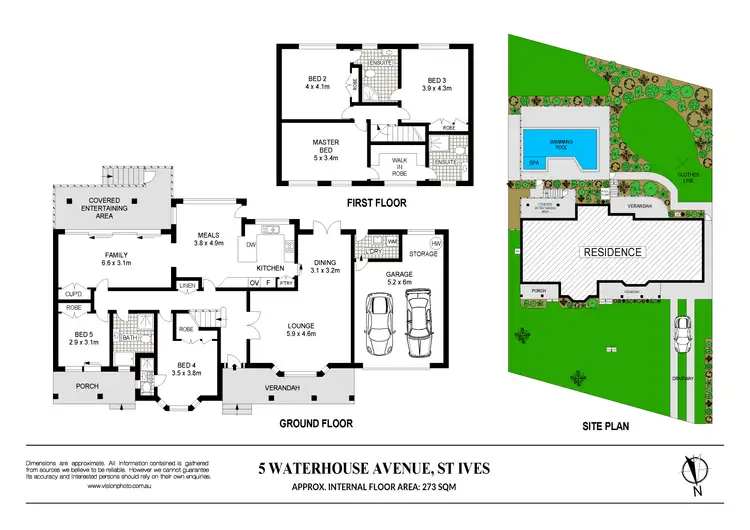Floorplan of Homely house listing, 5 Waterhouse Avenue, St Ives NSW 2075