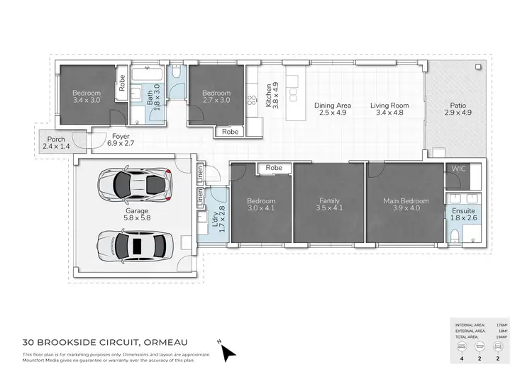 Floorplan of Homely house listing, 30 Brookside Circuit, Ormeau QLD 4208