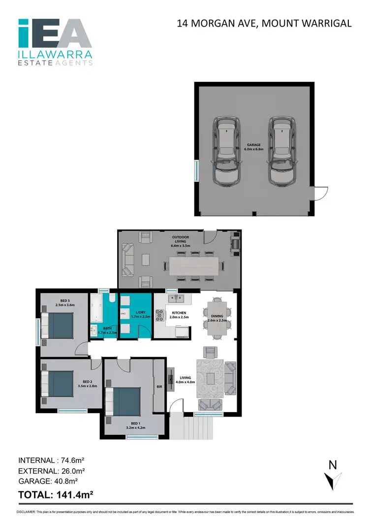 Floorplan of Homely house listing, 14 Morgan Avenue, Mount Warrigal NSW 2528